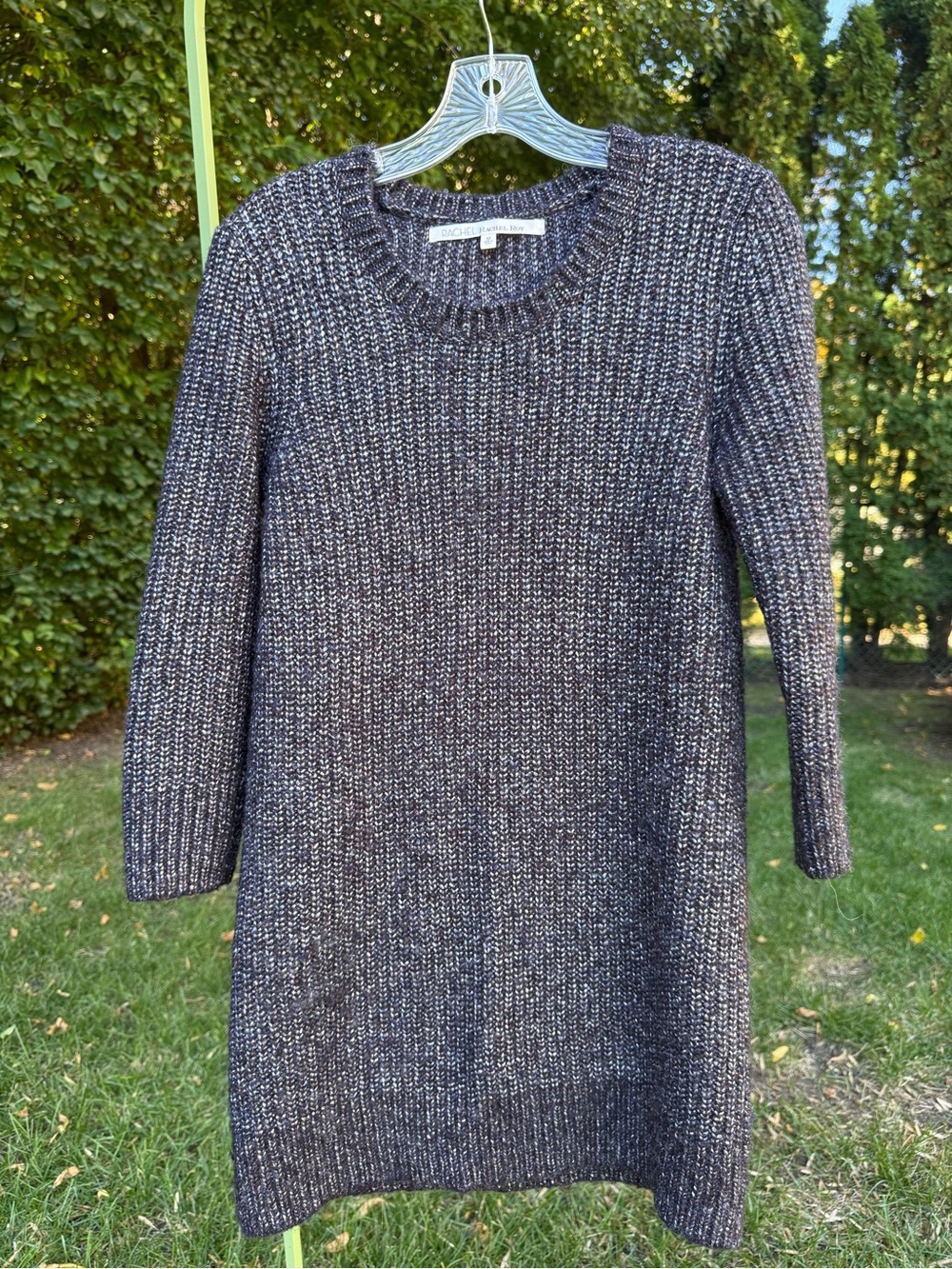 RACHEL Rachel Roy Charcoal Marled Crewneck Sweater